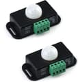 Infrarød bevægelsessensor, 12V/24V PIR-controller, PIR-sensor, velegnet til LED-strips, 2-pak.