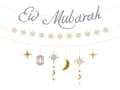 Eid Mubarak-banner, 200 cm, assorteret