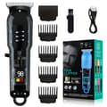 Professional Cordless Hair Clipper for Men, Barber Set Black