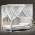 Canopy Mosquito Net, Breathable Polyester, Easy Installation, Adjustable Height for Travel, Camping and Home Use, White