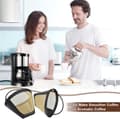 Miniatyrbillede 5 af 5: 2 stk. guld 304 stål kaffefilter 10 cm 100 mesh permanent kaffe