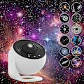 Miniatyrbilde 1 av 2: Nattlys Galakseprojektor Stjernehimmelprojektor 360 Rotasjon Planetariumlampe For Barnerom Valentinsdagsgave Bryllupsdekorasjon