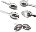 Miniatyrbillede 5 af 5: Tesil Snap Ball Tesil i rustfrit stål Si-filter Infuser til løsbladste Sølv 2 stk.