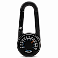 Miniatyrbild 2 av 4: 3-i-1 Dubbelsidig Mini Kompass Karbinhake Termometer För Utomhusbruk