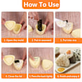 Miniatyrbillede 5 af 5: Sushi Form, 4-delt Onigiri Form Sæt, Rismelsform med Risske, Onigiri Maker, Stor til Risform, Bento DIY Værktøj