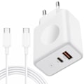 Miniatyrbilde 1 av 4: 30W 2-Port Hurtiglader + 20W 1M USB-C til USB-C Kabel for iPhone 15 Pro Max - iPhone 15 Plus - iPhone 15 Pro - iPhone 15 - Perfekt
