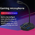 Miniatyrbillede 3 af 5: CASA Q2 Bordmonteret Svanenhals Kondensatormikrofon XLR Konferencemikrofon til Møder/Stemme/Gaming, 3,5 mm
