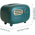 Miniatyrbillede 2 af 5: Servietboks, Retro Radio Servietboks, Kunst Servietboks, Grøn