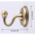 Pikkukuva 2 / 4: 2 kpl Vintage Pyöreät Metalliseos Verhokoukut, Verhonpidike Koukut, (Pronssi) 4,5cm