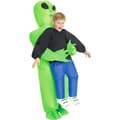 Oppusteligt dinosaurkostume til børn til Halloween & vandsjov, Grøn