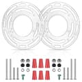 2-pack Mounting Brackets for Lamps, Ceiling Lamp Mounting Plate, Wall Lamp Mounting Block with Screws and Nuts Silver