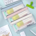 Miniatyrbillede 5 af 5: IG 3 stk. etui, transparente penalhuse, TPU - lynlås-penale