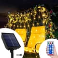|NN|UISEBRT 6 x 2 m Solar String Lights for Outdoor Use - Christmas Lighting with Remote Control - 250 LED (Warm White)