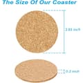 Miniatyrbild 4 av 5: 12-pack Cork Coasters, Cork Drink Coasters, Coffee Table Coasters with Round Edges, Warm Gift for Home Decor.