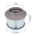Miniatyrbillede 2 af 4: MSPA FD2089 Poolfilterpatron 2-pak, 120-fold ABS erstatningsfilter til oppustelige pools og spabade 2-pak 2-Pack