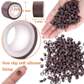 Miniatyrbillede 7 af 10: 500 STK Hårperler Micro Links Ringe SORT Black