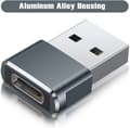 Pikkukuva 5 / 5: USB C naaras-USB A urossovitin 3 kpl, Type C latauskaapeli C-FX-
