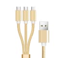 Miniatyrbillede 4 af 5: USB 2.0 Type A han til 3 Micro USB han splitterkabel, multikabel til opladning af telefon