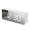 Miniatyrbillede 1 af 5: LED Spejl Digitalt Ur Soveværelse Kontor Rejse Elektronisk Bordur Skrivebords Vækkeur Temperatur