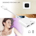 Miniatyrbillede 3 af 11: Hovedtelefonstik Adapter til iPhone Adapter Splitter Oplader og Hovedtelefoner til med iPhone 11/XR/XS/X/7/8 Audio og Oplader og Opkald og