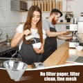 Miniatyrbillede 5 af 5: Genanvendeligt kaffefilter i rustfrit stål 100 Mesh 8-12 kopper Sølv