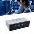 Miniatyrbillede 2 af 5: 5,25 tommer desktop-pc frontpanel dockingstation VL820 Type-c+a(2a2c) Usb 3.1 hub med Sata15pin til