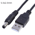 Pikkukuva 2 / 5: USB - DC 1,1 mm 0,7 mm 1,7 mm 2,5 mm 5 V DC -liitin virtajohto 5 V:n adapterille 5.5x2.5mm