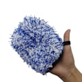 Pikkukuva 3 / 8: Pehmoinen autonpesu rengas käsineet autonhoito puhdistusaine pyörän yksityiskohtien pyyhe Sininen+V Blue+White 12*15cm, single weight about 30g