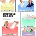 Miniatyrbild 4 av 4: 12-pack Plastic Pockets, Poly Pockets, A4, Transparent File Folders, Document Pockets, Document Organizers, in 6 Different Colors