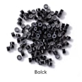 Miniatyrbillede 1 af 10: 500 STK Hårperler Micro Links Ringe SORT Black