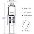 Miniatyrbillede 2 af 4: G4 Halogenpærer 10W 12V - Varm Hvid - 12 stk. 12 stk. 12pcs 10W