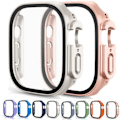 Pikkukuva 2 / 5: 2 kpl karkaistua lasia Apple Watch Ultra 49mm -kelloon sisäänrakennetulla näytönsuojalla, täysi suojaus iWatch Series Ultra 49mm -kelloon