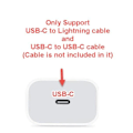 Miniatyrbilde 2 av 5: 20W Hurtiglader for iPhone 11/12/13 Strømadapter USB-C White Vit