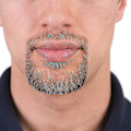 Miniatyrbild 5 av 5: 5 st Styling Rakning Formare Verktyg Mall Skäggkam Getbocksform Mall Man Gåva