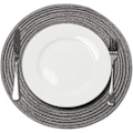 Pikkukuva 2 / 7: Pyöreät Pöytätabletit Setti 6 Punotut Kudotut Pöytätabletit Pestävät Lämmönkestävät Pyöreät Pöytätabletit Keittiöön Ruokasaliin Grey