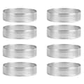 8-pack tårtringar i rostfritt stål, perforerade, M-8 cm