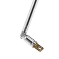 Telescopic FM Radio Antenna 4 Sections Chrome Plated Copper Antenna 360° Rotatable