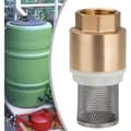 Miniatyrbild 4 av 5: Brass Foot Valve, Copper Water Pump Inlet Pipe Filter Thread Filter Vertical Check Valve, Improves Water Pumping Efficiency DN25 DN25