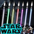 Miniatyrbillede 1 af 5: Star Wars lyssværd LED Multicolor Børne Cosplay Legetøj 2 stk.