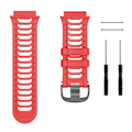 Miniatyrbillede 1 af 5: Urrem til Forerunner 920xt Silikonerem Åndbar Farverig Udskiftningsrem Blødt Sportsarmbånd + Værktøj Rød og Hvid red and white For Forerunner 920XT