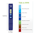Miniatyrbillede 2 af 5: TDS-måler, elektronisk vandtester med 0-9990 PPM målingsområde, digital vandtestpen til hjemmet