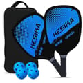 Pickleball-racketset i poppelträ, strandracketset, hålboll, 2 racketar, 4 bollar