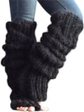 Benwärmare - Benvärmare Svart - 60 cm - varma - grovstickade - one size - polyester