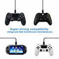 Miniatyrbilde 2 av 5: 3-pakning 3 meter Ps4-laderledning for Xbox One-kontroller, Ps4