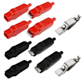 Miniatyrbillede 1 af 7: 10 stk. Alligator Test Clips Alligator Clip Elektriske Test Clips Mix