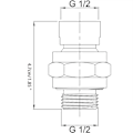 Miniatyrbilde 5 av 5: Baderomsdusj Adapter Tilkobling Kuleledd Justerbar Svingarm Roterende
