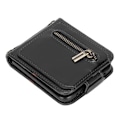 Miniatyrbillede 4 af 8: Multifunktionel Wallet Case med Kortholder til Z Flip 3 Foldbar Telefon Læder Etui Mobiltelefontilbehør Sort 0.3