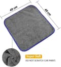 3 st Mikrofiber Bilrengöringsdukar - 1200gsm Biltvättshanddukar -Sy