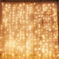 600 LED 6m x 3m Curtain Light String, 8 Modes Waterproof Frost-Resistant Curtain Light String for Window Decoration, Christmas,