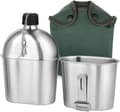 Militär Vattenflaskset 2st 1000ml 600ml Rostfritt Stål
